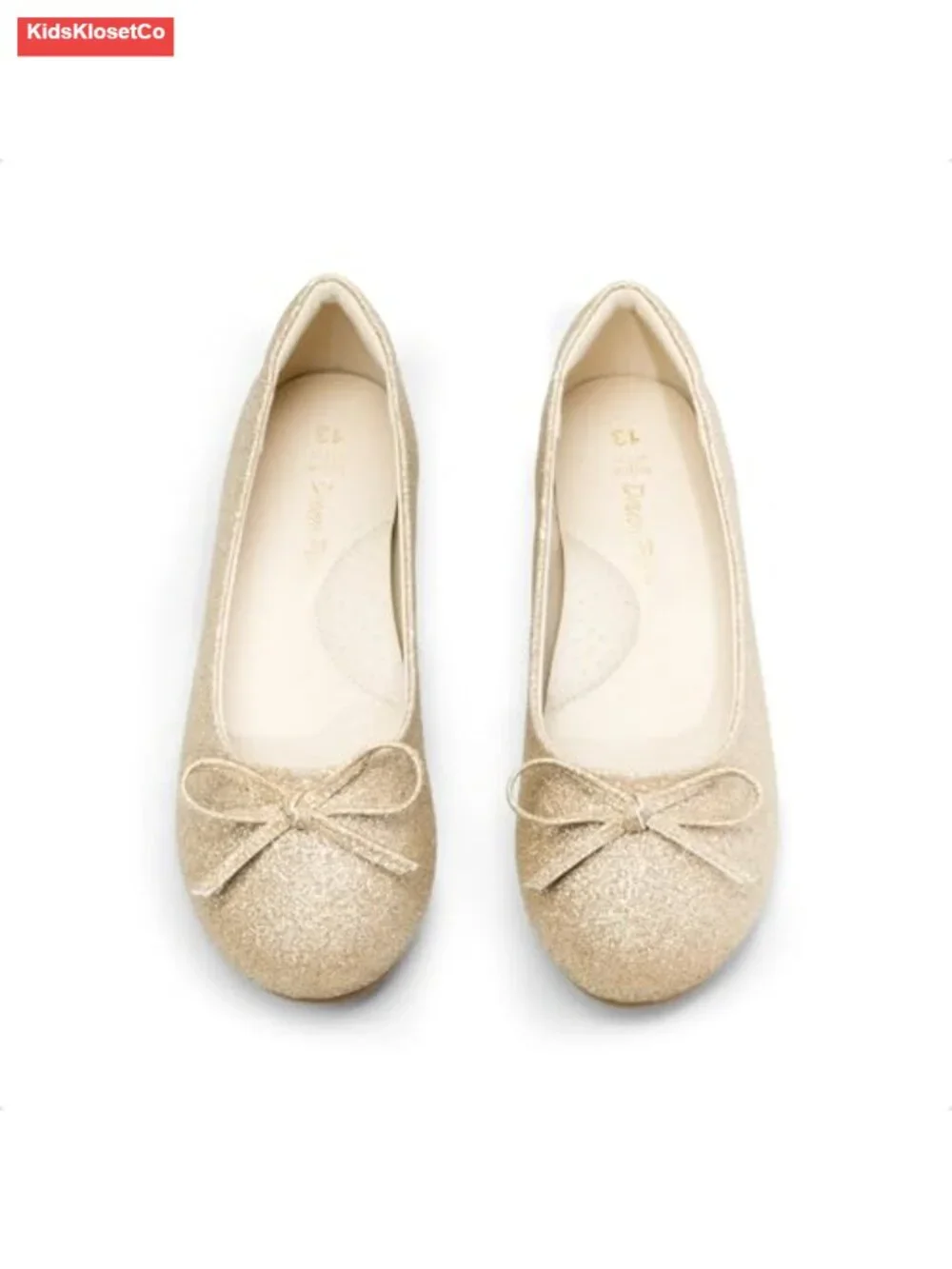 Girls Ballet Flats Slip-On Bow Dress Shoes Soft Latex Insole for Wedding Party